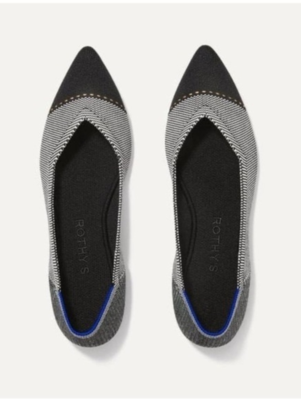 Rothy's The Point Gray Mist Cap-toe Ballet Flat Women’s Size 10